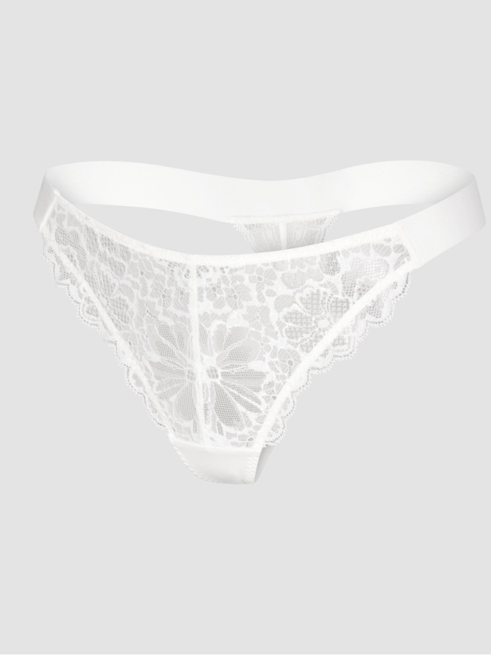 NEW Savage x Fenty Bold Lace thong panty hazy white size:XL